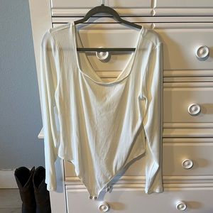 White square beck bodysuit